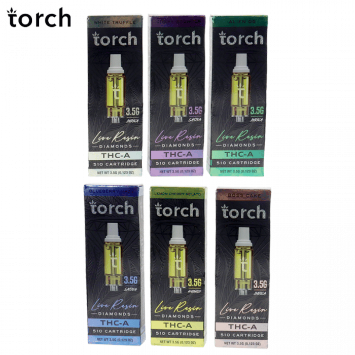 Torch Live Resin Liquid Diamond THC-A Vape Cartridge 3.5GM/5CT/PK